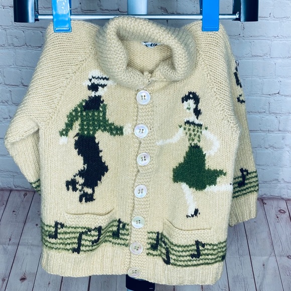 Hand Knit Wool Sweater size 6 - Picture 2 of 6